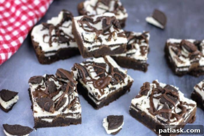 Hidden Oreo Brownies 8 Oreo Stuffed Brownies with Oreo Vanilla Frosting