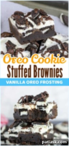 Hidden Oreo Brownies 11 Oreo Stuffed Brownies with Oreo Vanilla Frosting