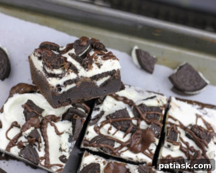 Hidden Oreo Brownies 3 Oreo Stuffed Brownies with Oreo Vanilla Frosting