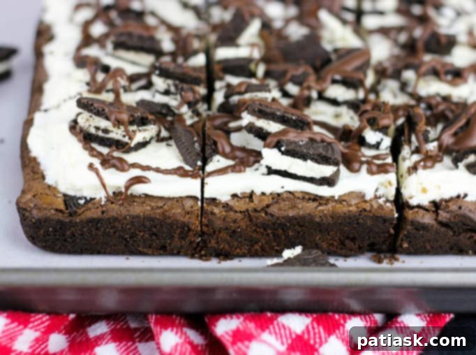 Hidden Oreo Brownies 5 Oreo Stuffed Brownies with Oreo Vanilla Frosting