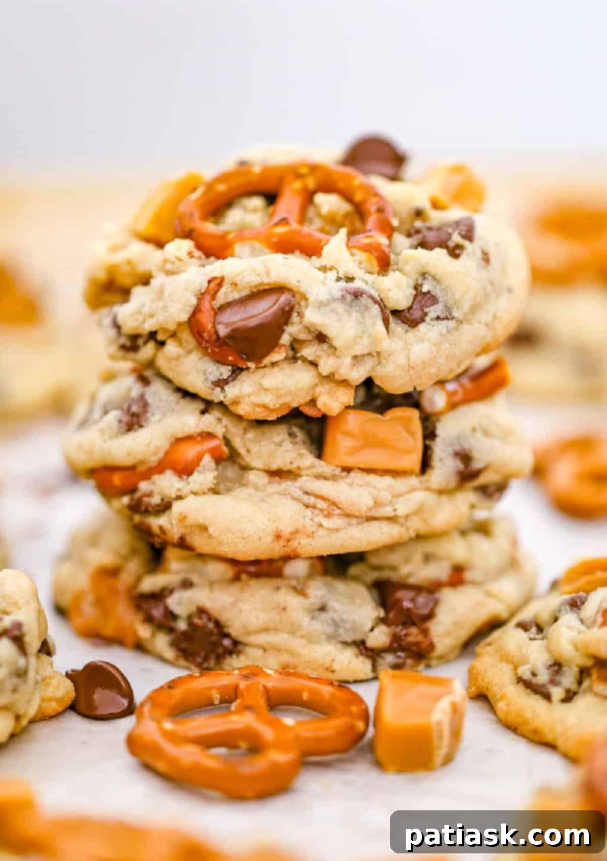 Sweet & Simple: 40 Easy Caramel Dessert Ideas 22 Caramel Pretzel Chocolate Chip Cookies, sweet and salty