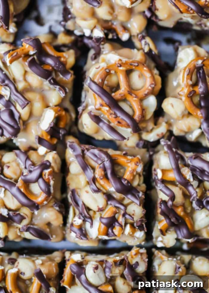 Sweet & Simple: 40 Easy Caramel Dessert Ideas 40 Salted Caramel Pretzel & Peanut Brownies with fudge and ganache