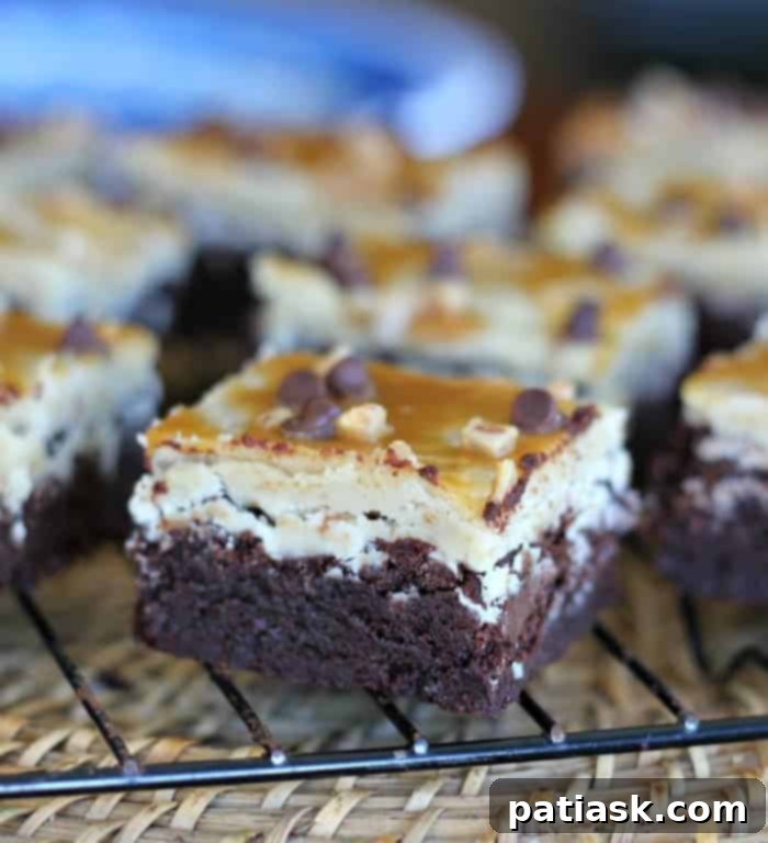 Sweet & Simple: 40 Easy Caramel Dessert Ideas 8 Brown Butter Brownies with Caramel Frosting and chocolate chips