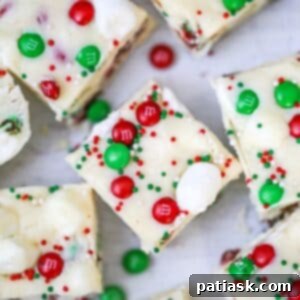 Festive White Chocolate Marshmallow Fudge 2 Holiday White Chocolate Marshmallow Fudge