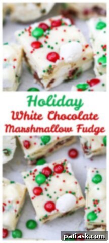 Festive White Chocolate Marshmallow Fudge 5 Holiday White Chocolate Marshmallow Fudge