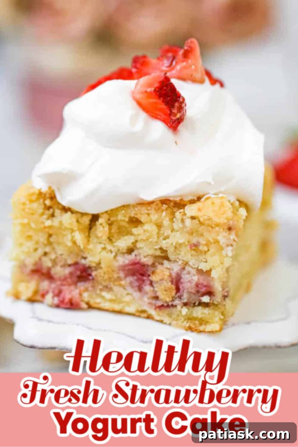 Dreamy Strawberry Yogurt Cake 2 Healthy Fresh Strawberry Yogurt Cake