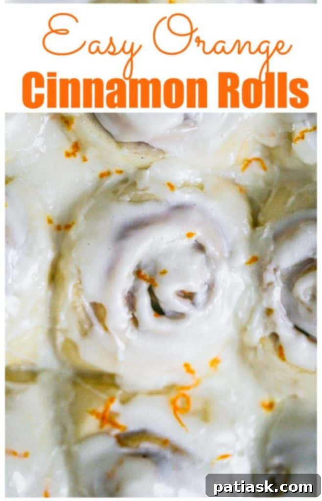 Easy Fluffy Orange Iced Cinnamon Rolls