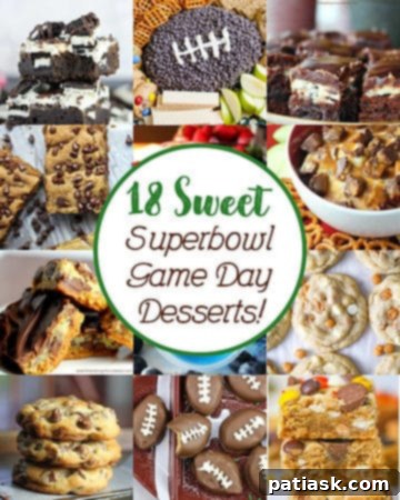 A selection of delicious game day desserts, perfect for football parties and sweet cravings.