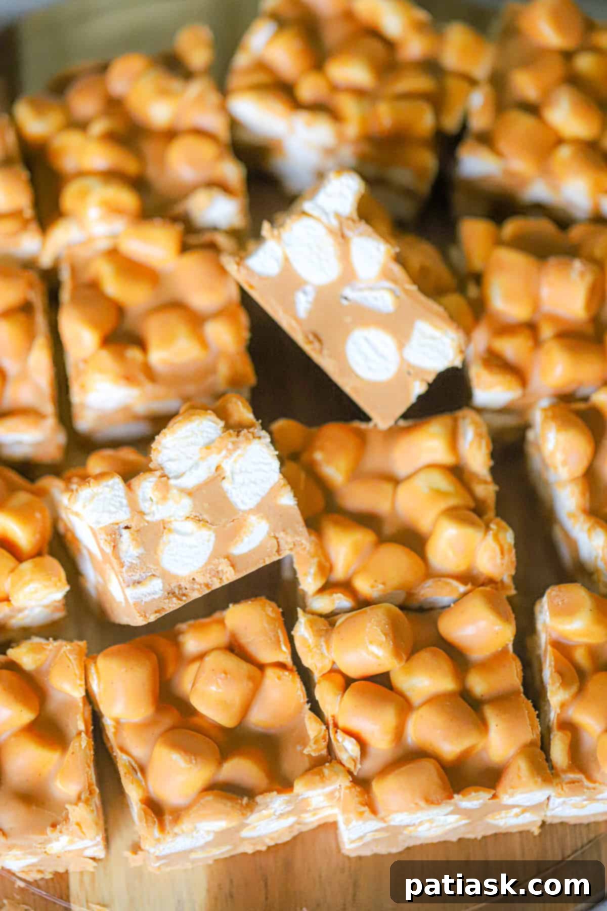 Peanut Butter Butterscotch Cloud Nine Bars 3 Gooey Peanut Butter Butterscotch Marshmallow Bars ready for chilling