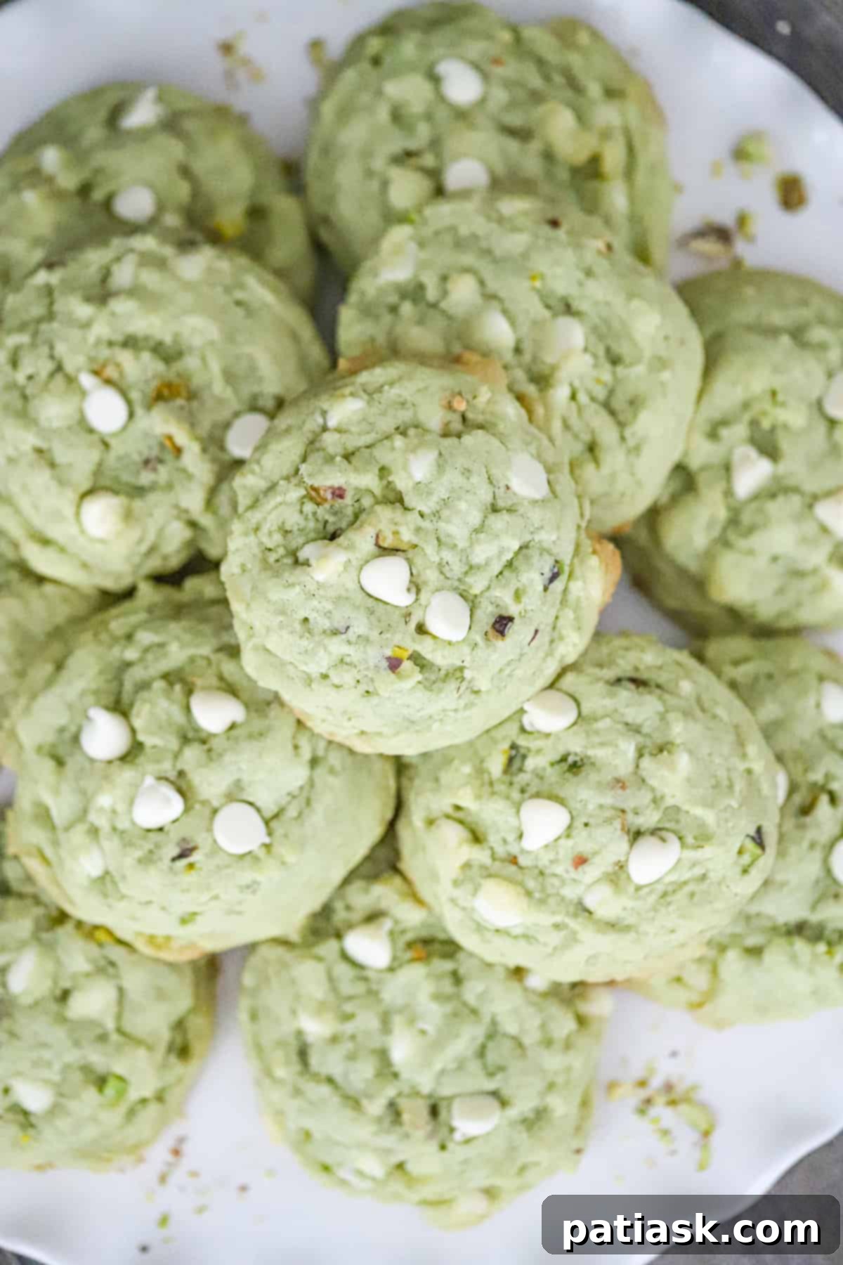 treats on a platter wit white chocolate chips