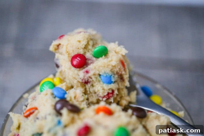 Edible M&M Cookie Dough Dip recipe