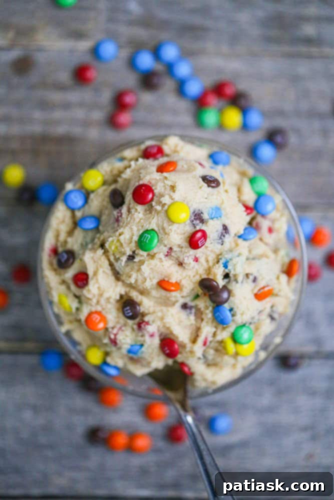 Edible M&M Cookie Dough Dip recipe