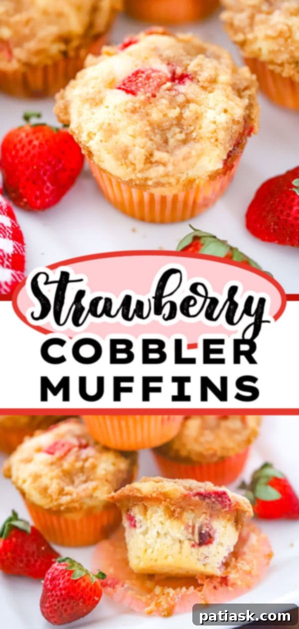 Fruity snack idea: Strawberry Streusel Cobbler Muffins