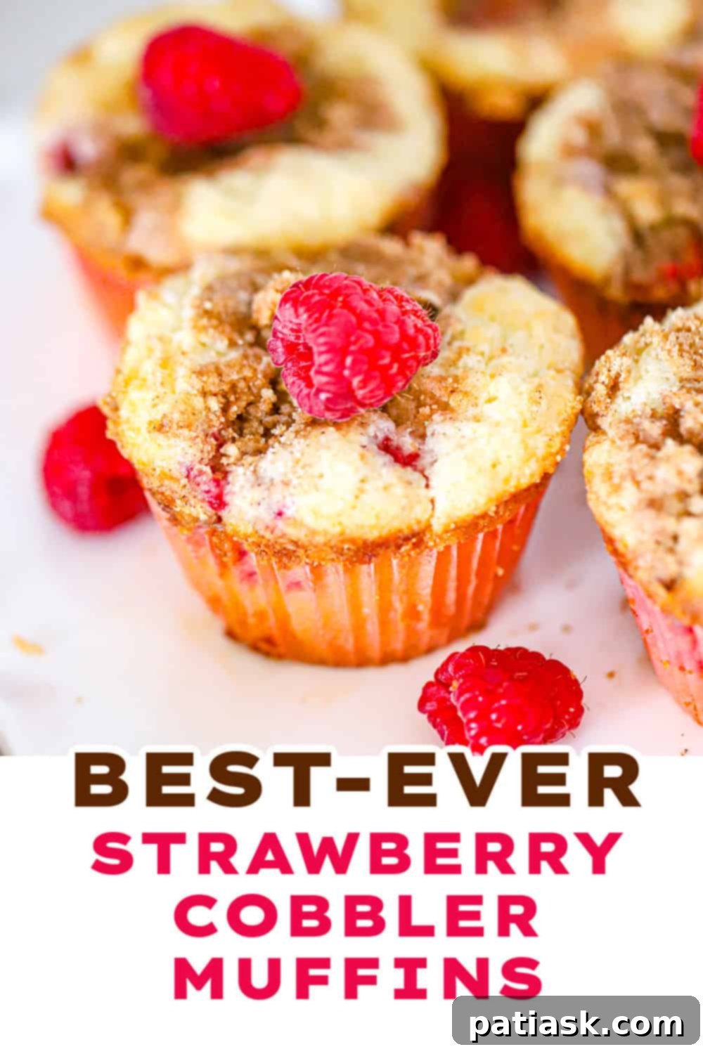 Strawberry Streusel Cobbler Muffins for a quick breakfast