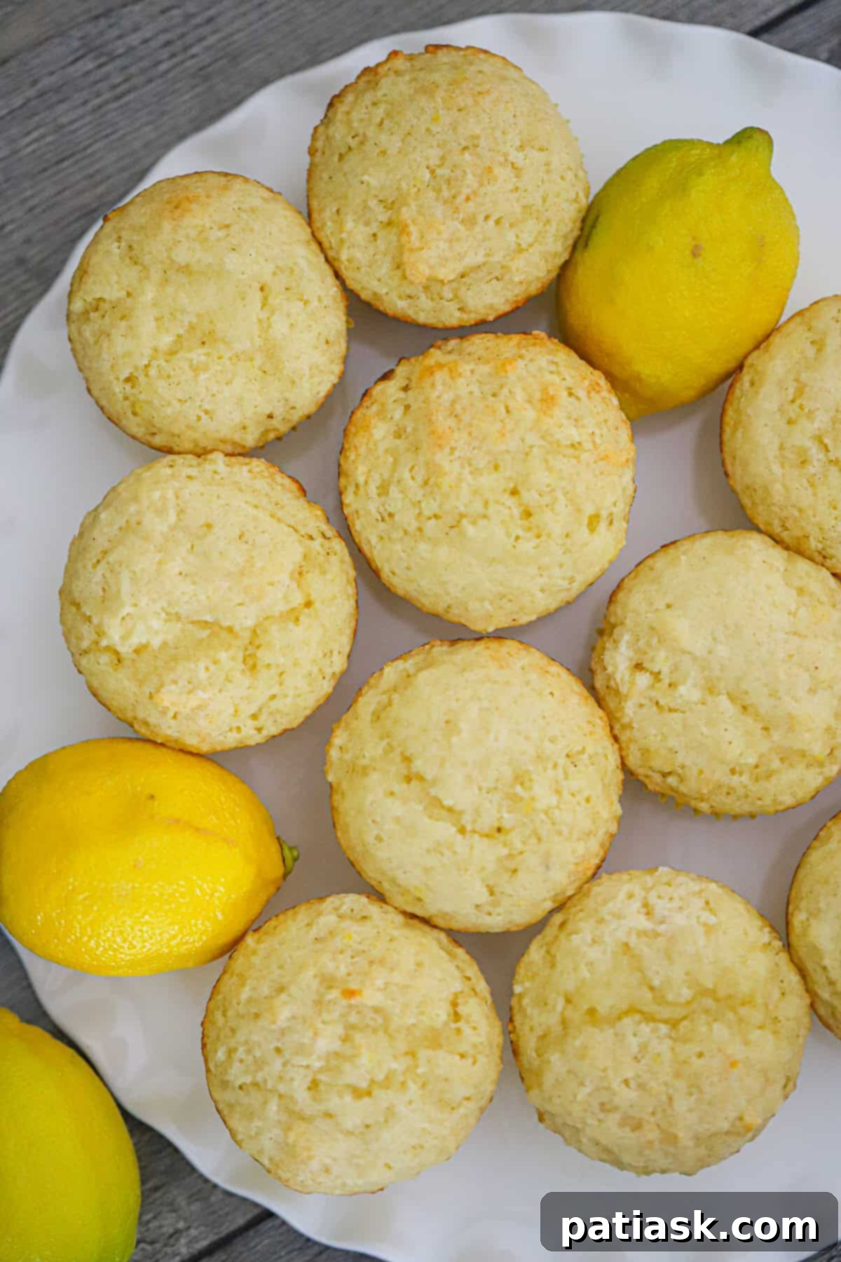 Tangy Lemon Yogurt Muffins 3 Close-up of fluffy Greek yogurt lemon muffins