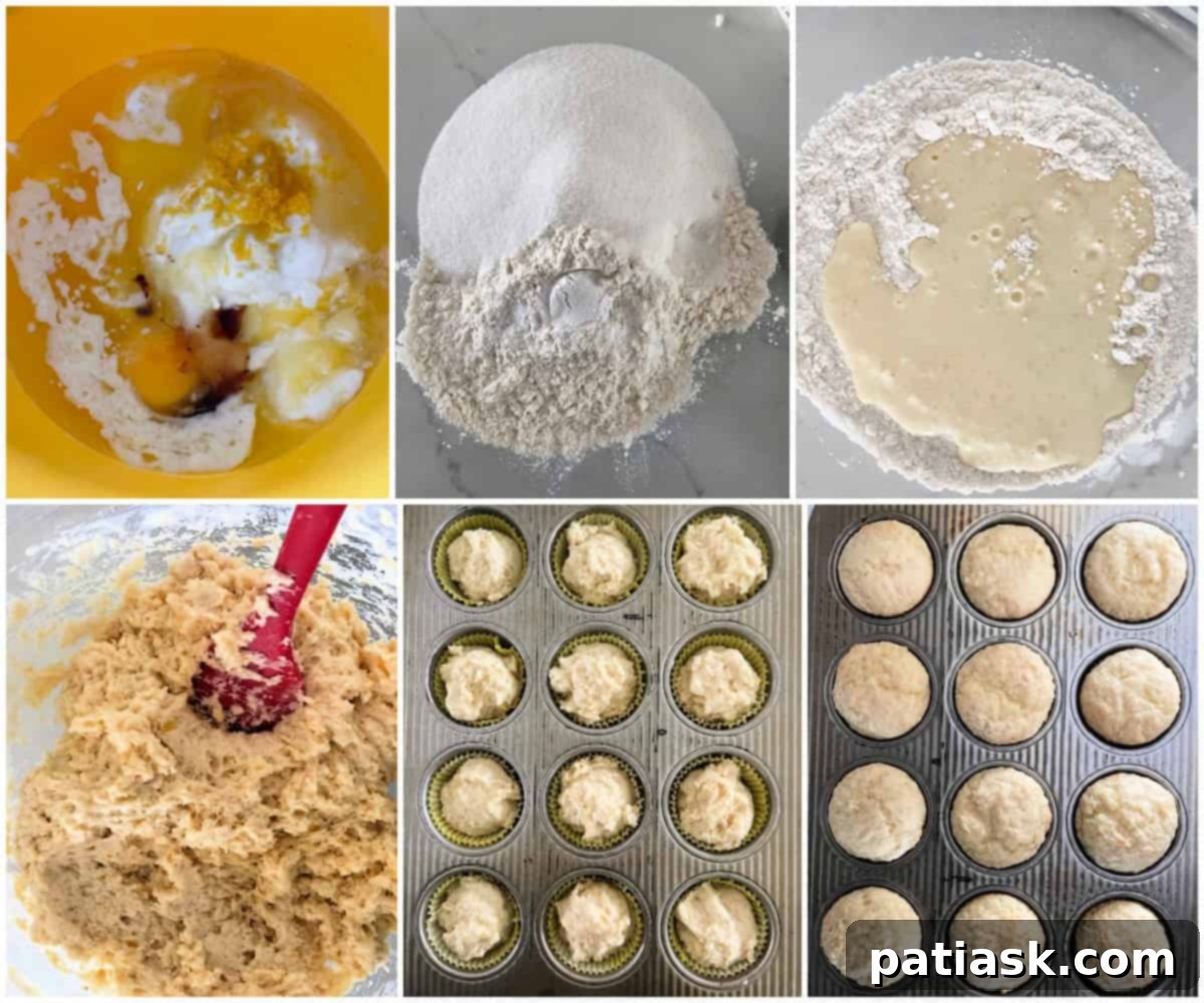 Tangy Lemon Yogurt Muffins 5 A selection of glazed lemon muffins ready to be served