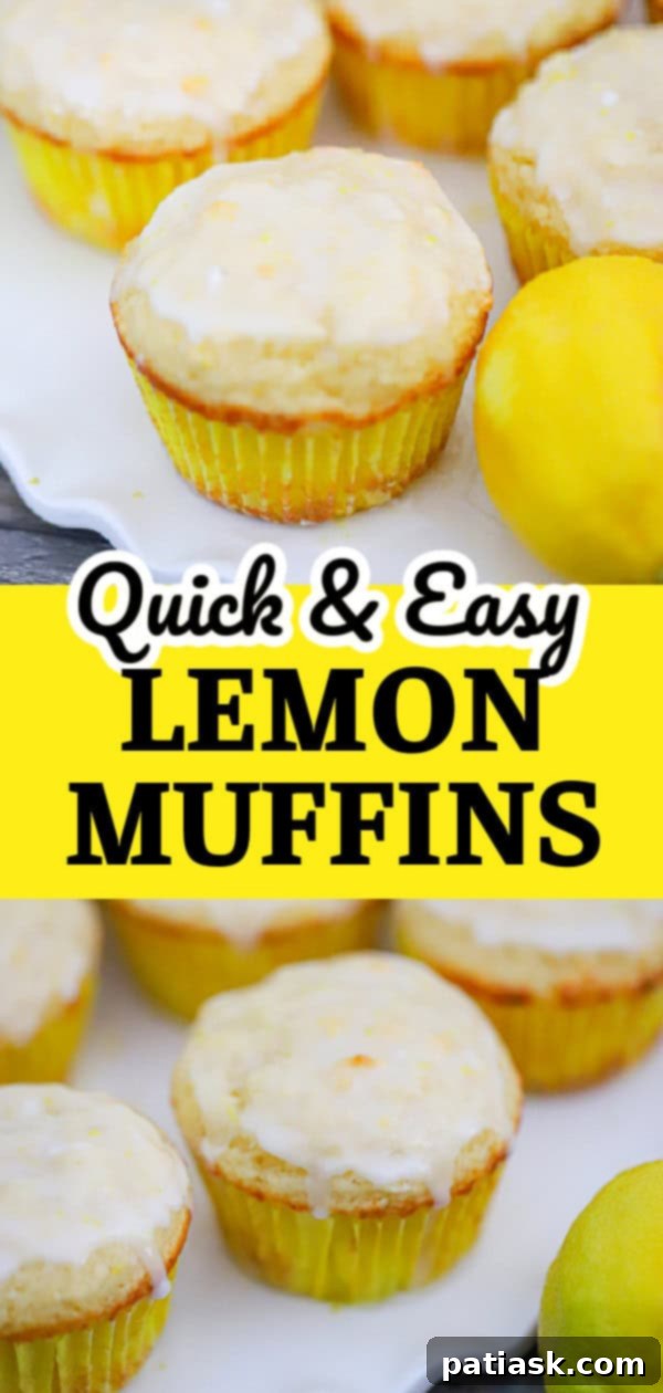 Tangy Lemon Yogurt Muffins 10 Close-up of a beautifully glazed lemon muffin