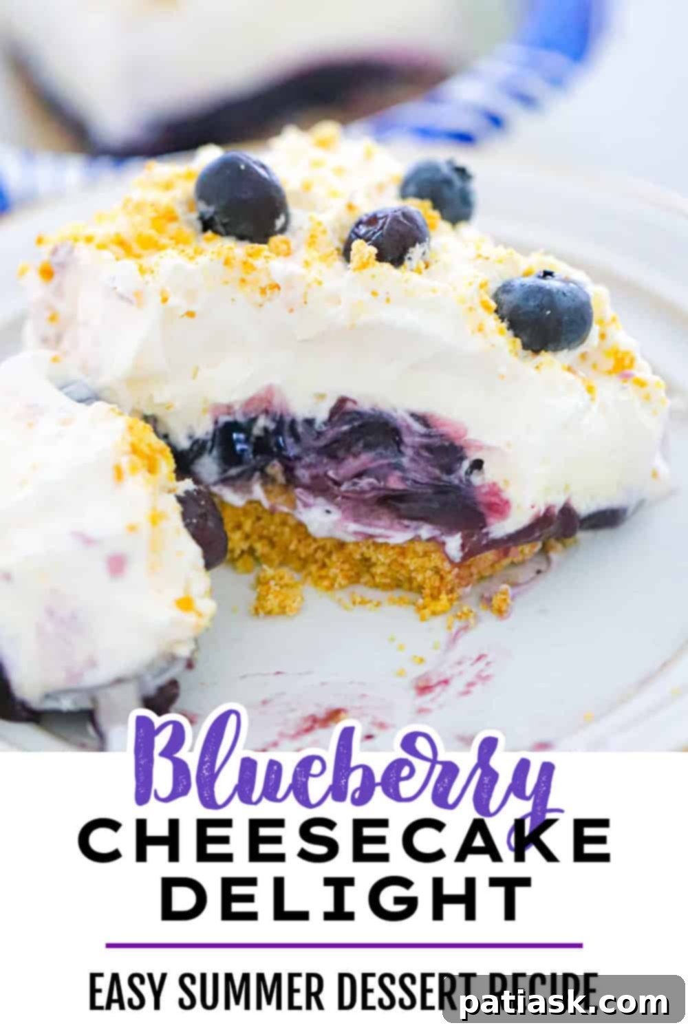 Effortless Blueberry Cheesecake Dream 7 layered dessert with fruit and cream cheese