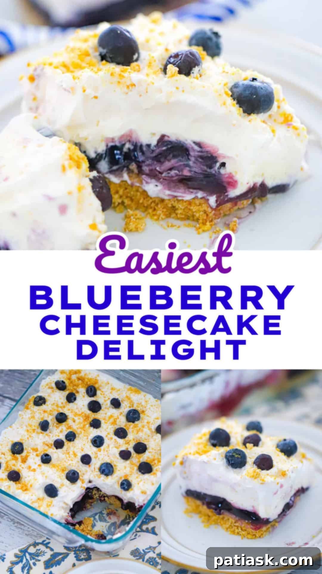 Effortless Blueberry Cheesecake Dream 8 Blueberry CHEESECAKE DELIGHT finished dessert