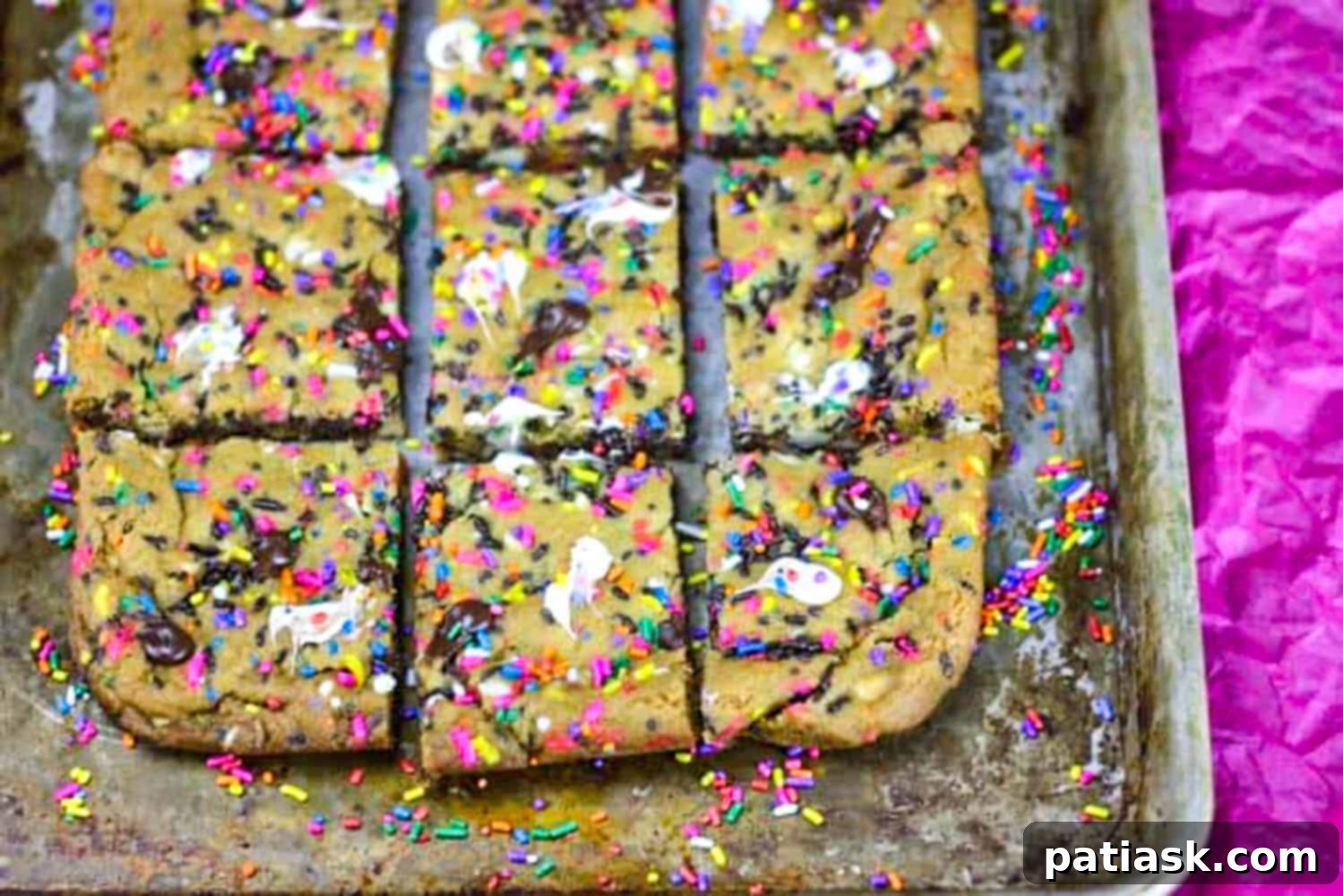 Party Funfetti Chocolate Chip Bars 3 Funfetti Chocolate Chip Cookie Bars