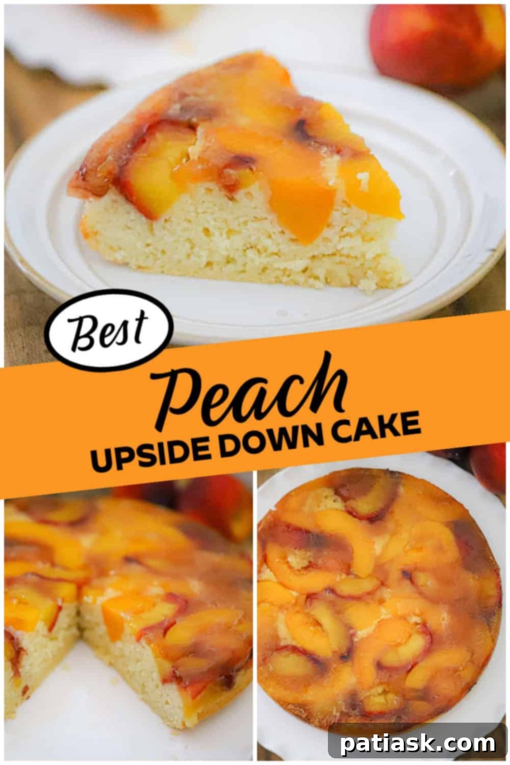 Simple Sweet Peach Flip Cake 12 Easiest PEACH UPSIDE DOWN VANILLA CAKE