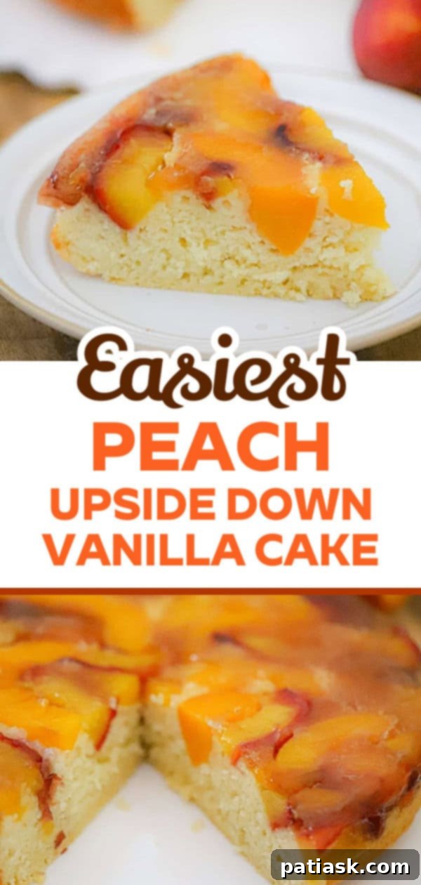 Simple Sweet Peach Flip Cake 13 Easiest PEACH UPSIDE DOWN VANILLA CAKE