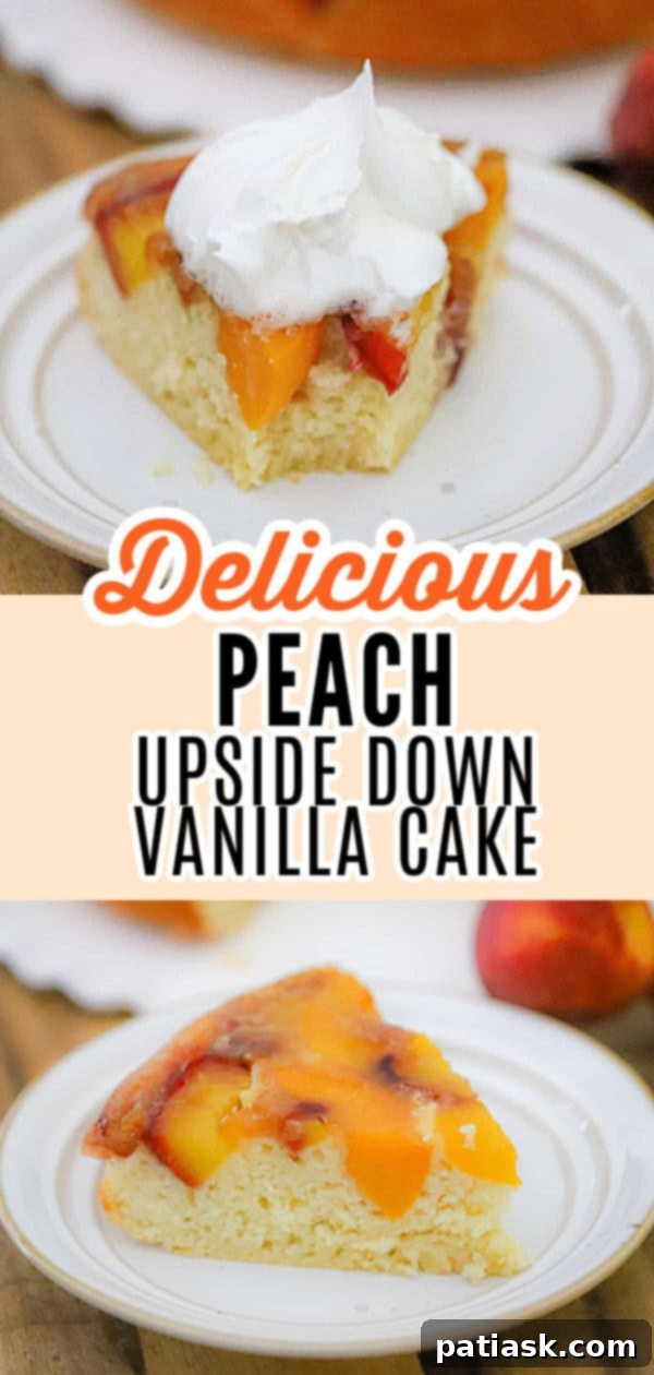 Simple Sweet Peach Flip Cake 14 Easiest PEACH UPSIDE DOWN VANILLA CAKE