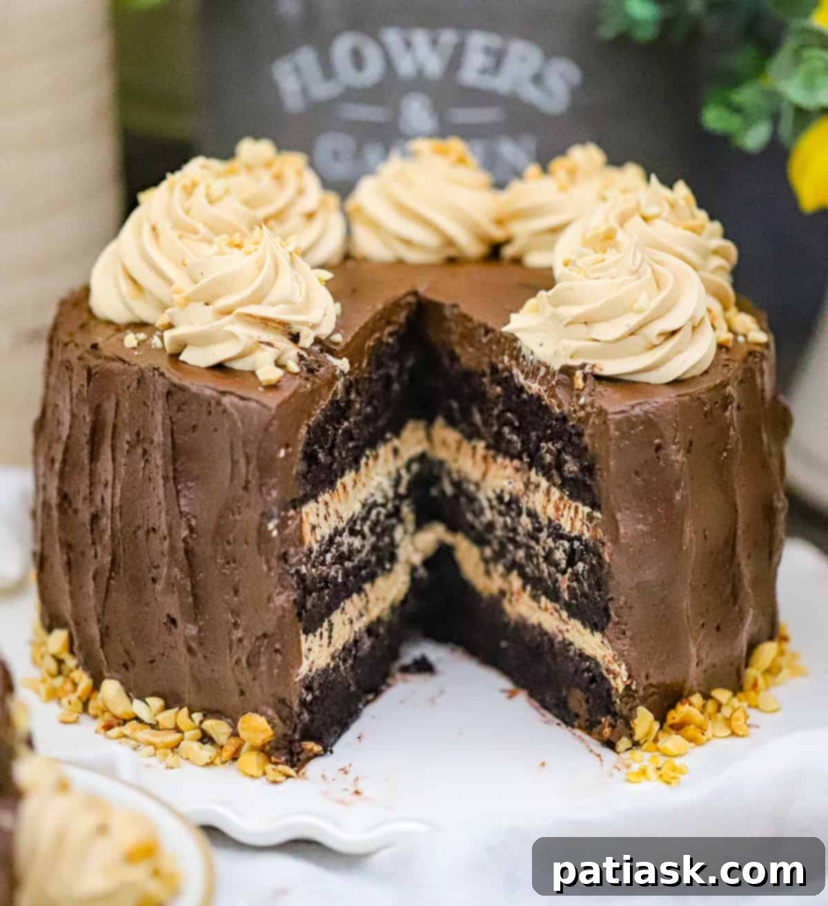 Decadent Chocolate Peanut Butter Cake 2 Delicious Chocolate Peanut Butter Cake recipe, perfect for any occasion