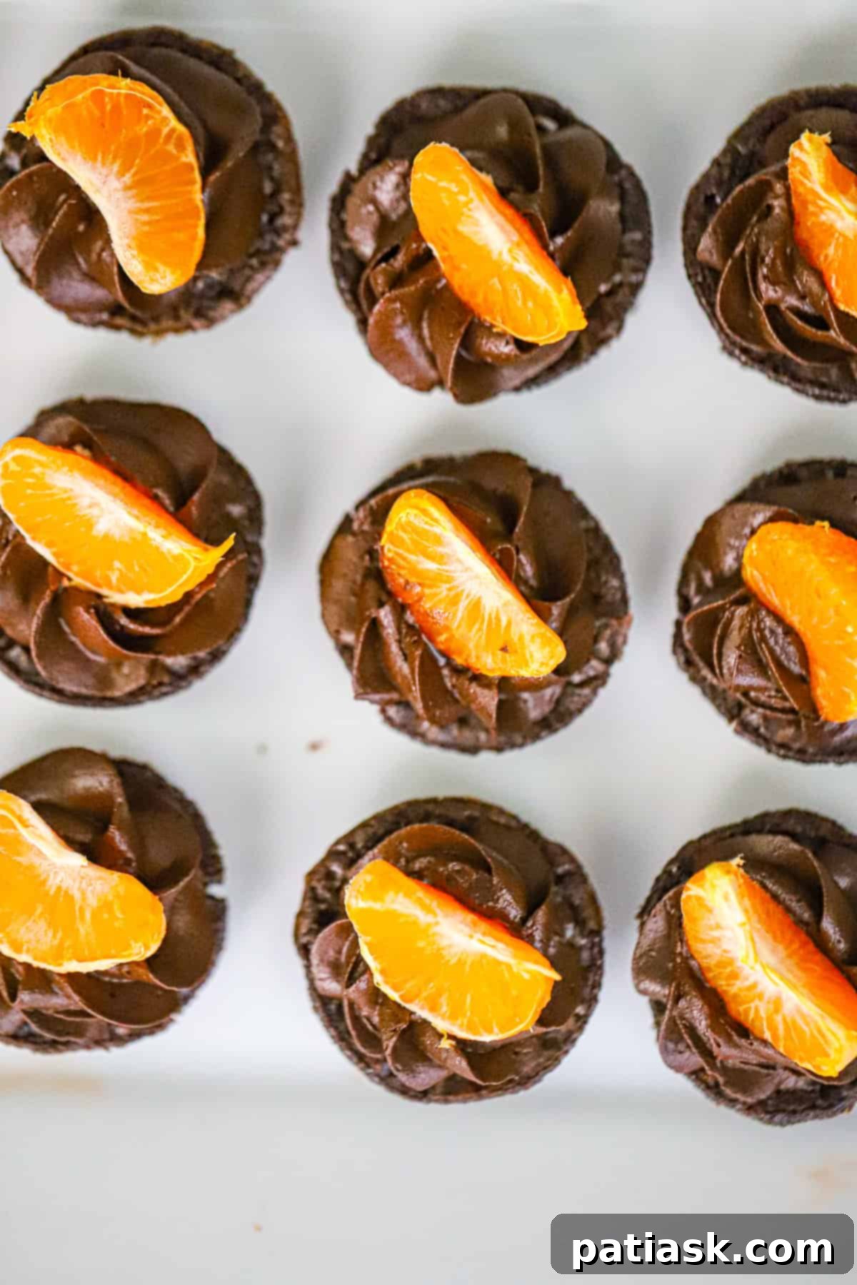 homemade orange chocolate brownie bites