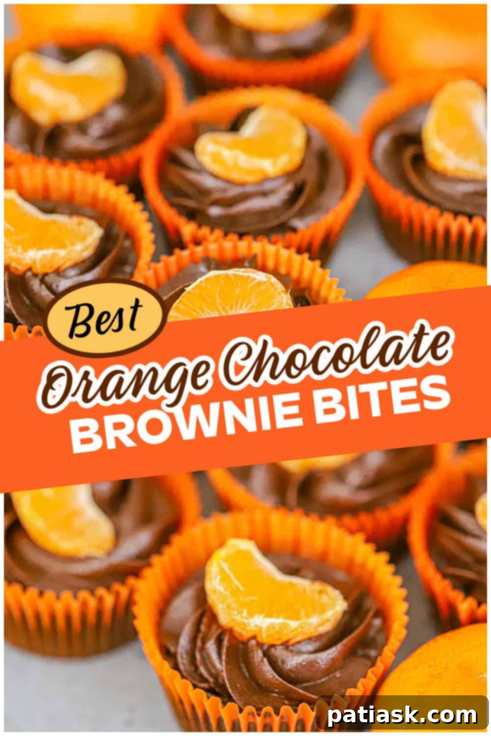 Orange Chocolate Brownie Bites dessert platter