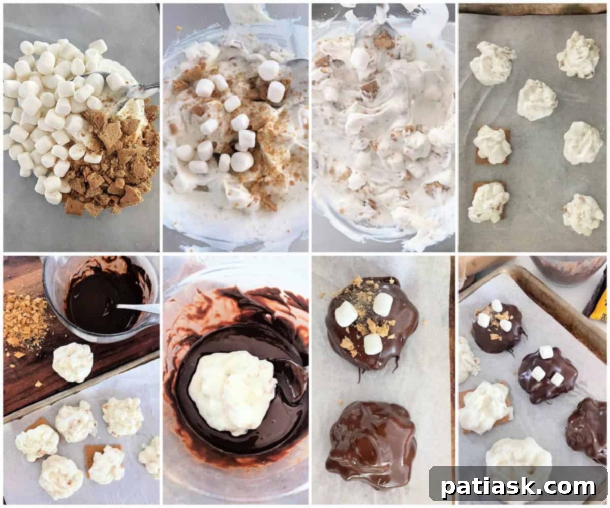 Frozen S'mores Yogurt Bites 5 A plate of finished S'more Yogurt Clusters