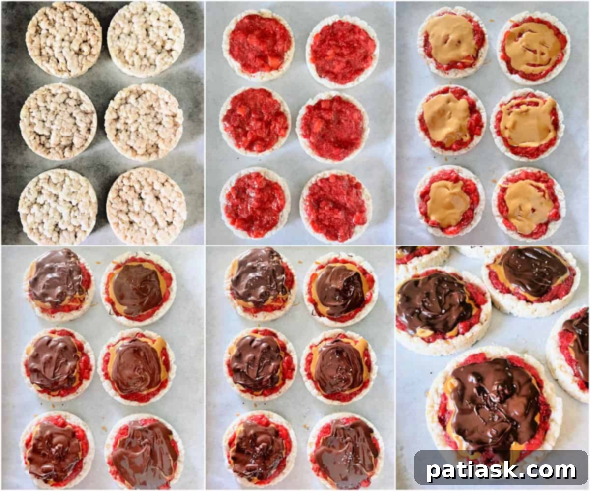 Strawberry Peanut Butter Chocolate Rice Cake Bliss 5 Tutorial: How to make quick snacks