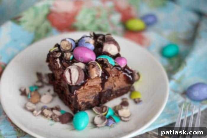 Ultimate Malted Peanut Butter Chocolate Poke Cake 4 The full Chocolate Peanut Butter Malt Poke Cake presented on a table