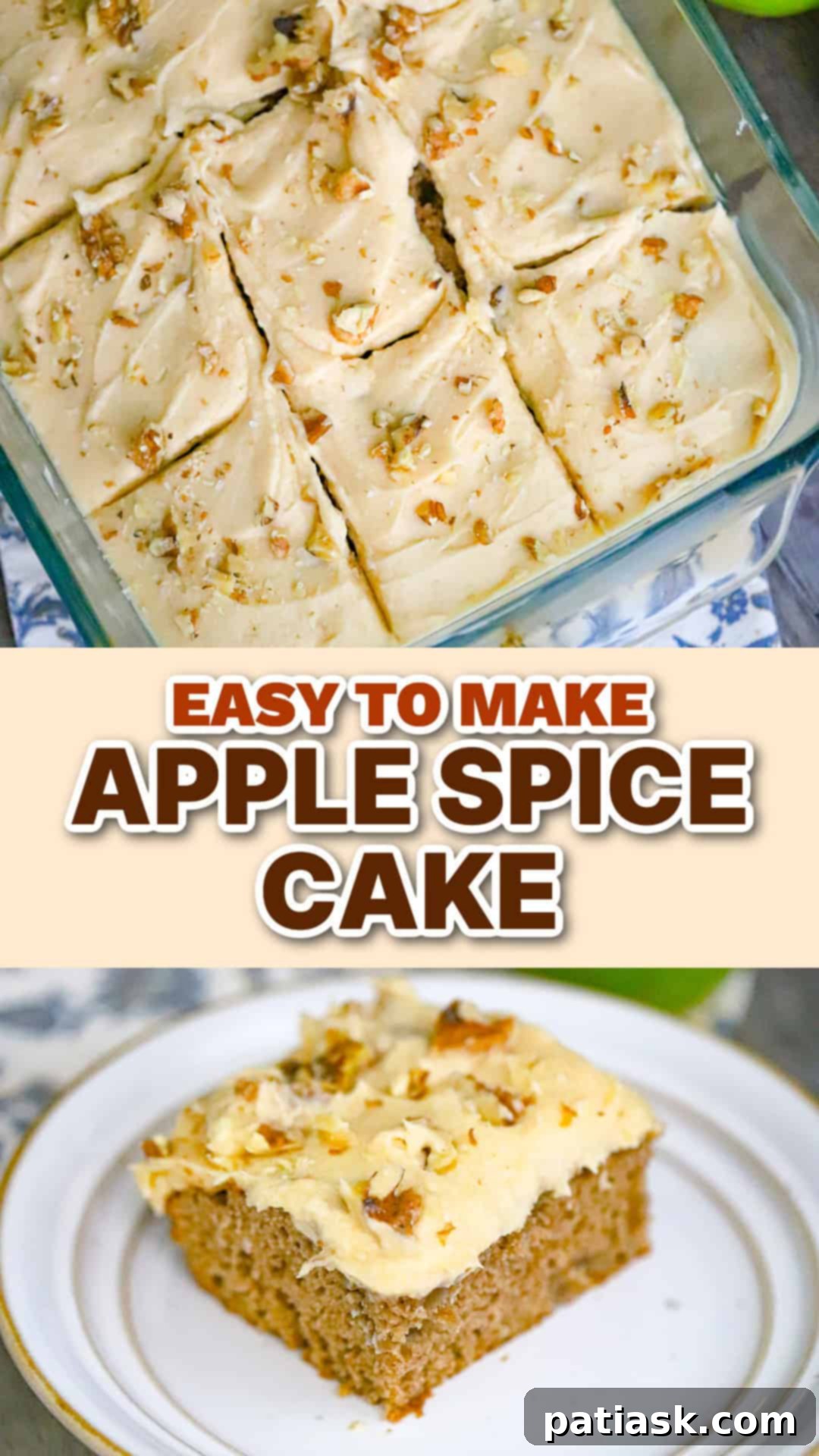 Autumn Apple Spice Cake with Creamy Caramel 8 Apple Spice Cake with Caramel Frosting - a perfect autumn treat