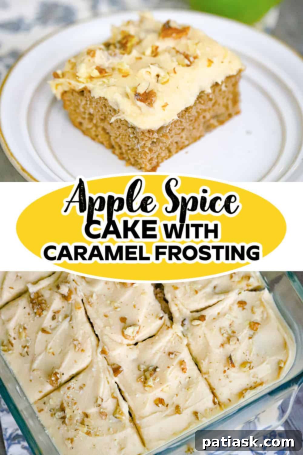 Autumn Apple Spice Cake with Creamy Caramel 9 Delicious Fall Dessert: Apple Spice Cake with Caramel Frosting