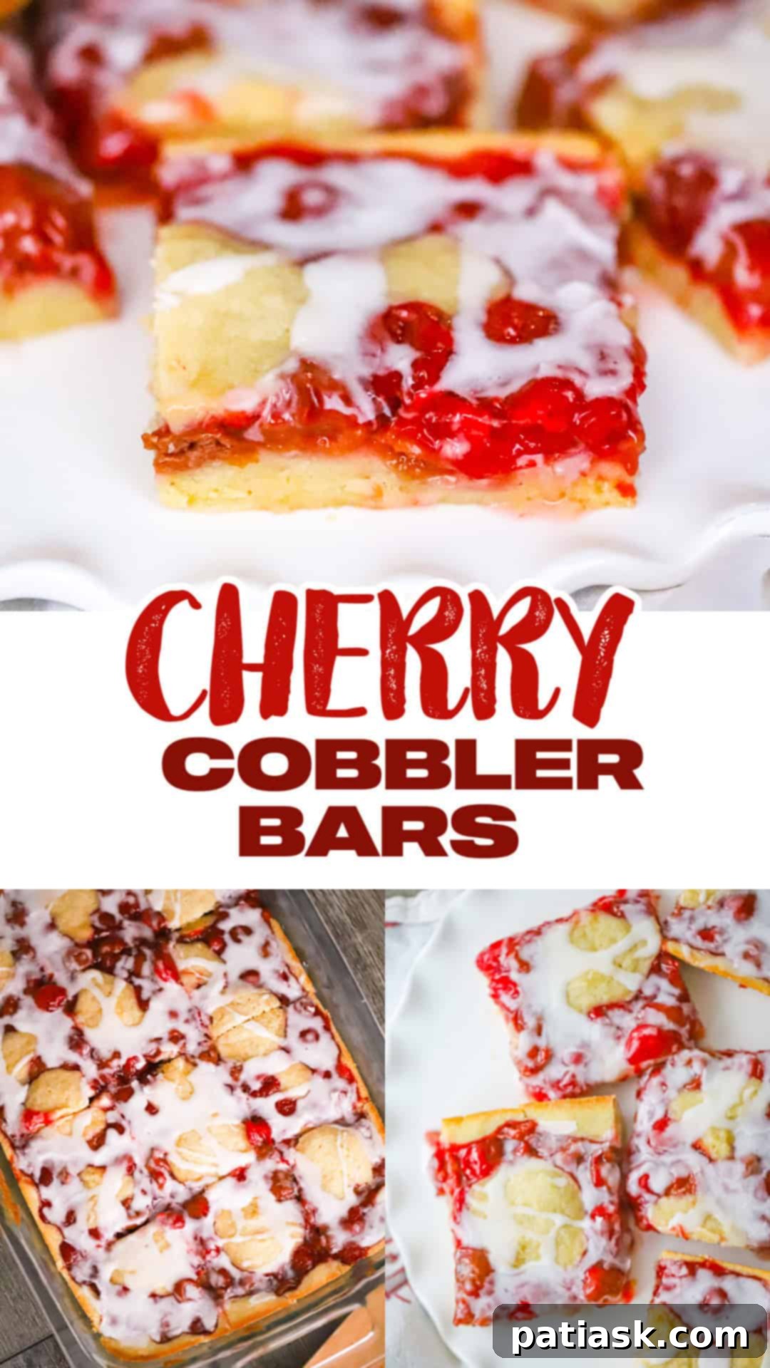 Cherry Cobbler Bars 11 Cherry Cobbler Bars close up