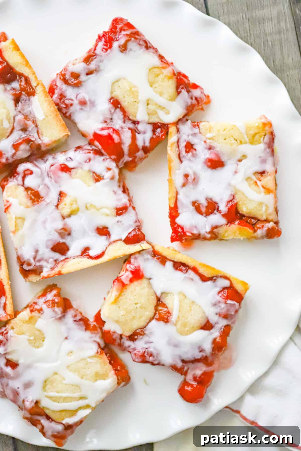 Cherry Cobbler Bars 8 Summer treat - slice of cherry cobbler bar