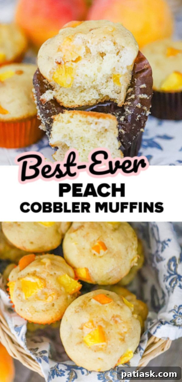 Juicy Peach Muffins with Optional Streusel 10 Ultimate Peach Crumble Muffins recipe banner