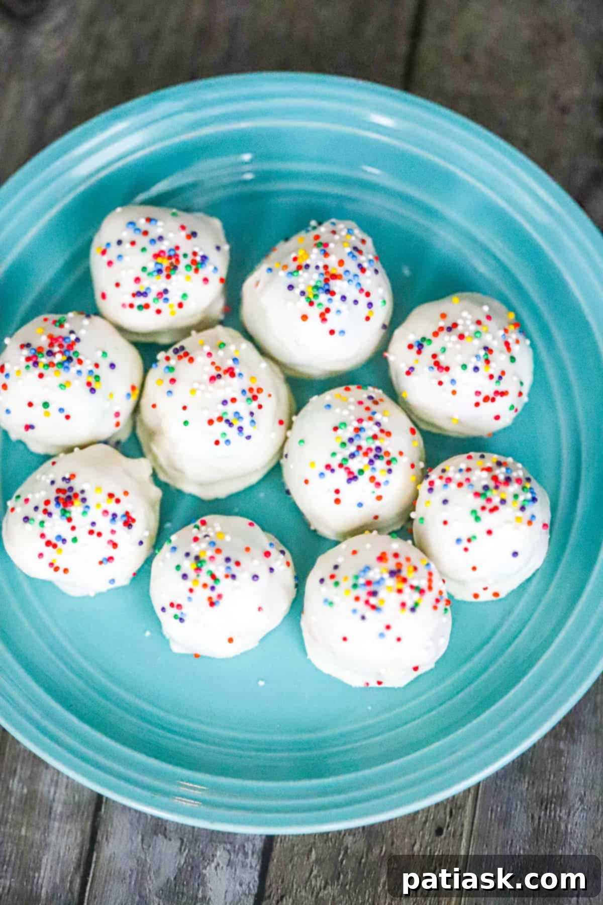 Festive M and M Cookie Dough Truffles 4 rolling m&m cookie dough truffles