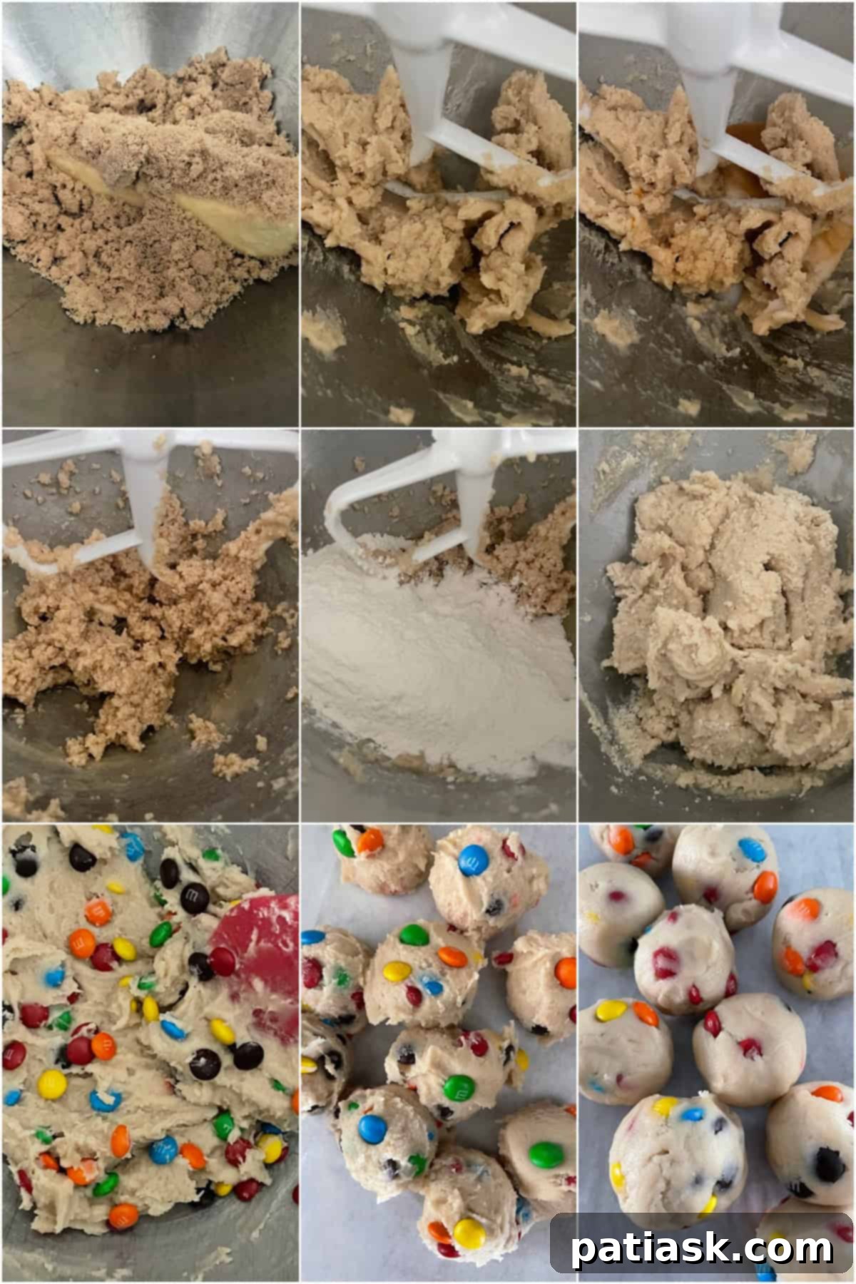 Festive M and M Cookie Dough Truffles 5 birthday m&m cookie dough truffles with sprinkles