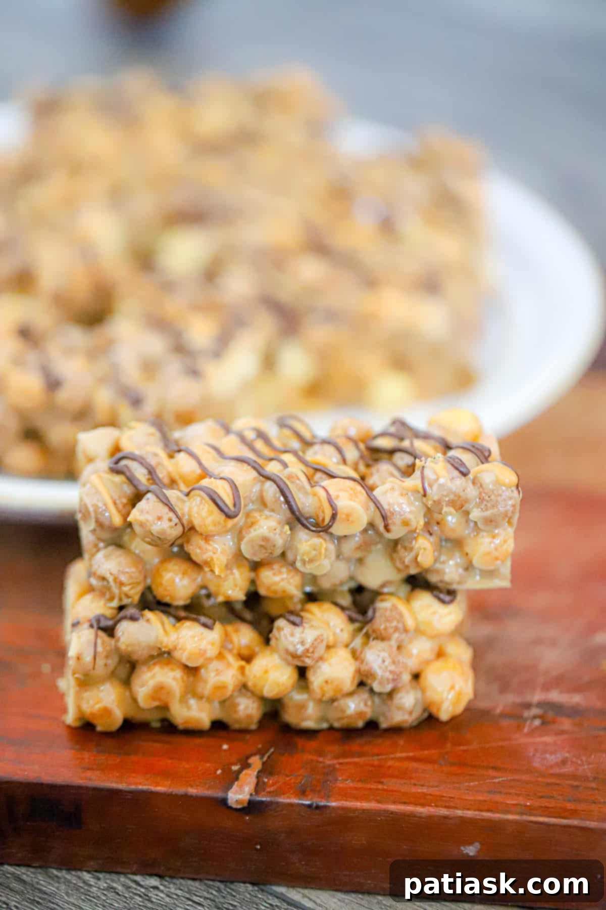 A stack of delicious Reese's Puff Bars, ready to be enjoyed.