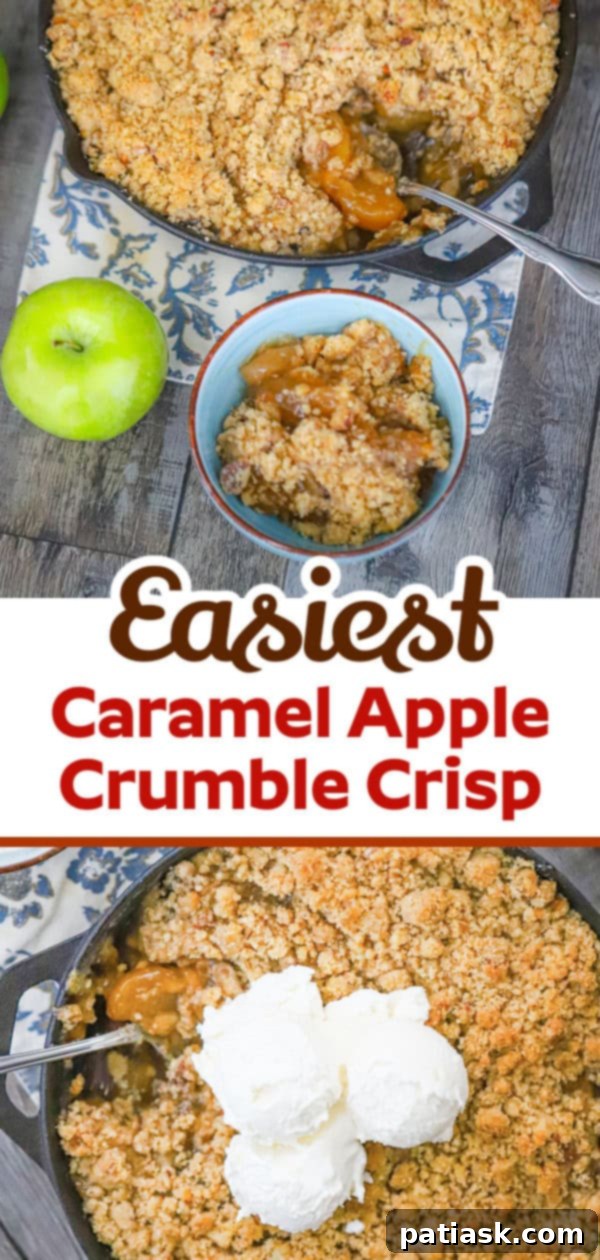 Golden Caramel Apple Crumble 9 easy caramel apple crumble crisp with ice cream