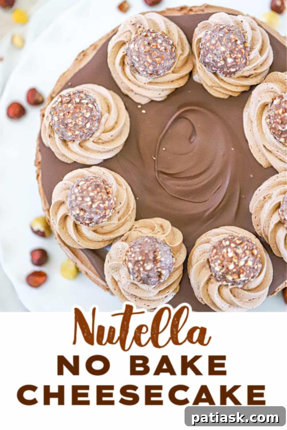 Decadent No-Bake Nutella Bliss 8 Nutella NO BAKE CHEESECAKE, a visual feast for dessert lovers