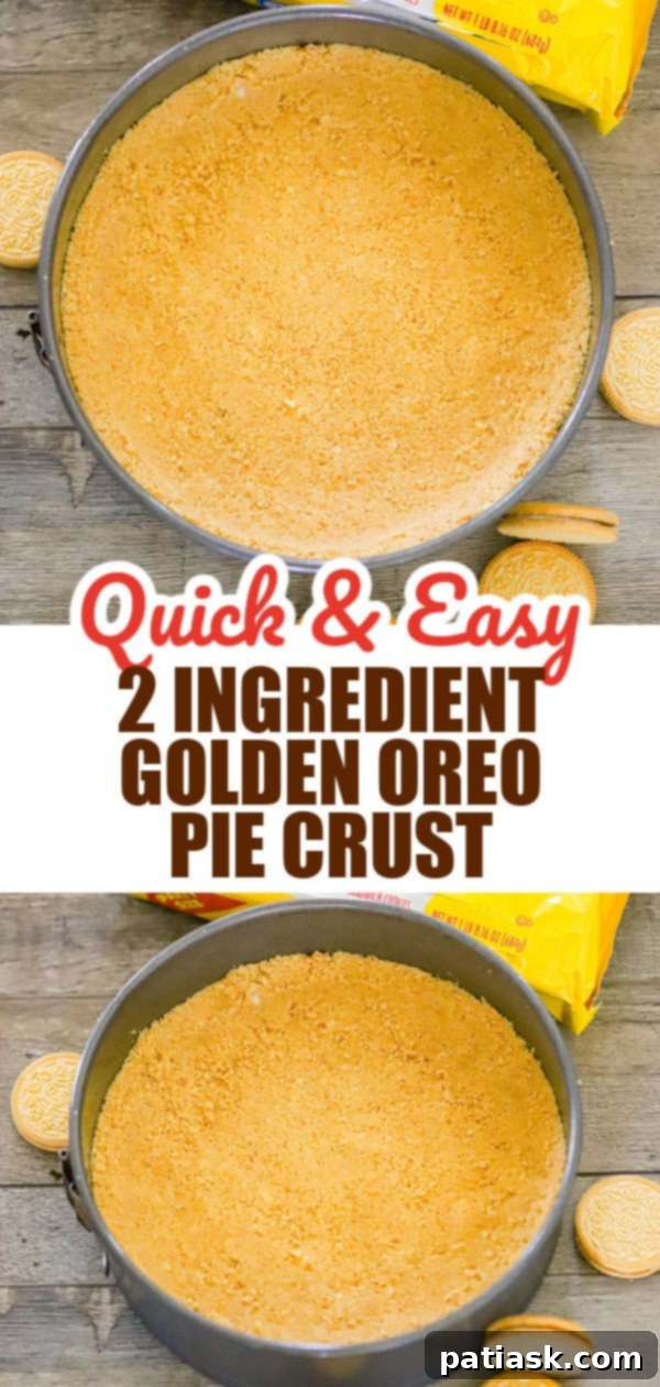 Golden Oreo Vanilla Dessert Crust 6 2 INGREDIENT GOLDEN OREO PIE CRUST