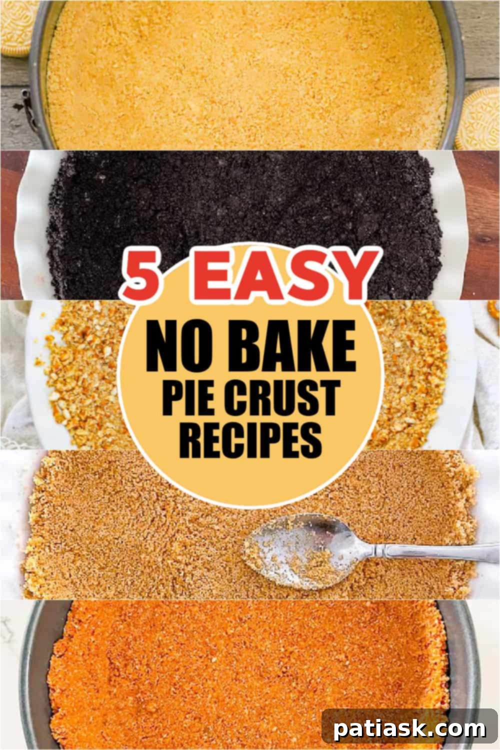 Quick & Delicious: 5 No-Bake Pie Crust Ideas 8 no bake cookie crust recipes