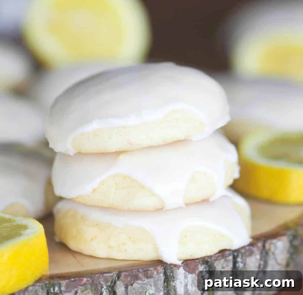 Super Soft Lemon Glazed Sugar Cookies
