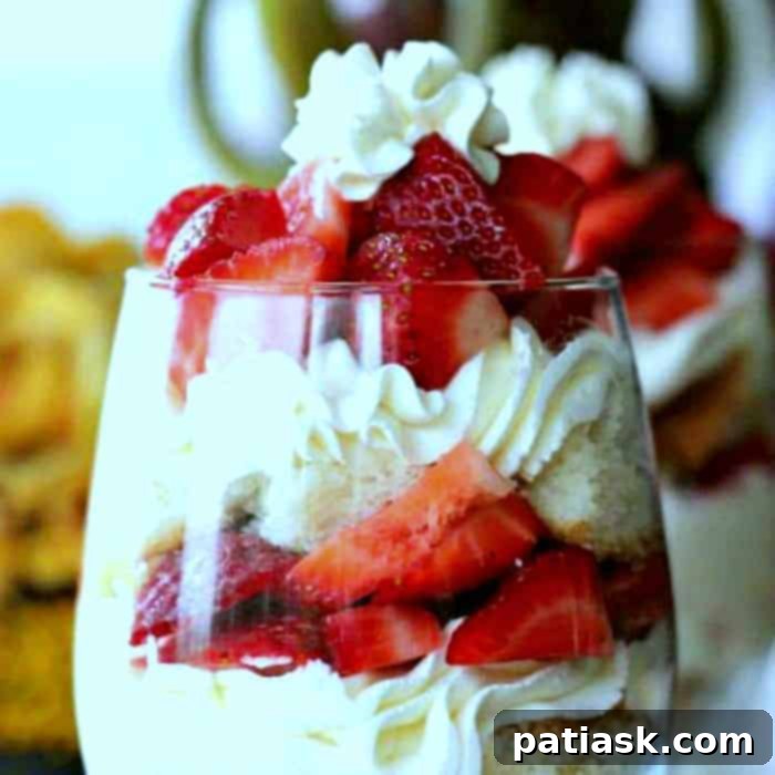 Strawberry Explosion Cheesecake Trifle Desserts - desserts for mothers day, 4TH of July