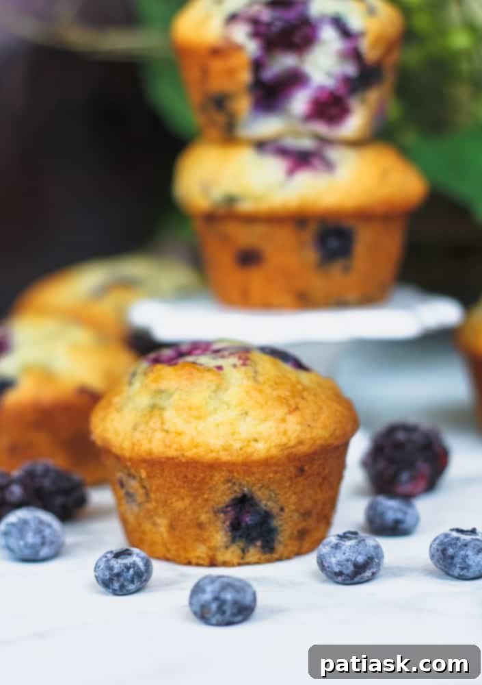 Bakery Style Blueberry & Blackberry Muffins - desserts for mothers day