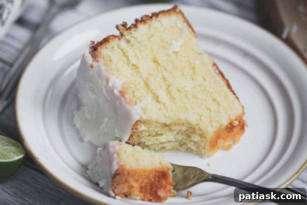 Luscious Coconut Lime Margarita Pound Cake - mothers day desserts