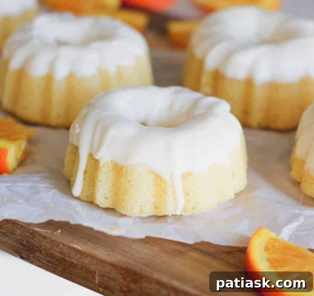 Orange Cream Glazed Pound Cakes